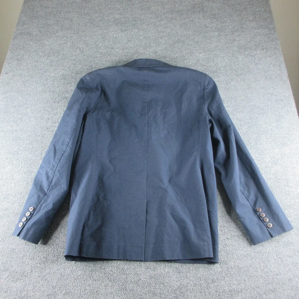L.L. Bean Blazer Mens 42 Blue Cotton Sport Coat 3 Button Utility Jacket